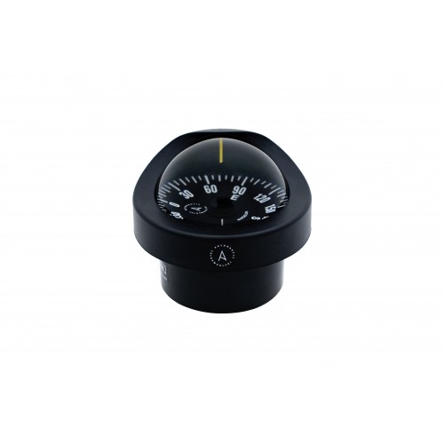 Autonautic C12/110 Flush Mount Compass - Black Body, Black Flat Card (C12/110-0010)