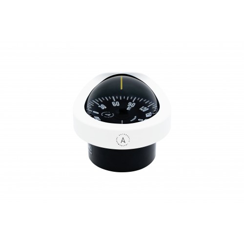 Autonautic C12/110 Flush Mount Compass - White Body, Black Flat Card (C12/110-0012) Autonautic C12/110 Flush Mount Compass - White Body, Black Flat Card (C12/110-0012)