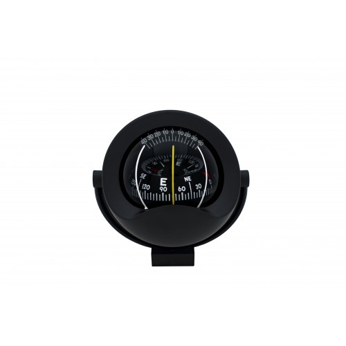 Autonautic C8 Bracket Mount Compass - Black Body, 85mm Black Cylindrical Card (C8-0025)