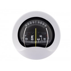 Autonautic C9 Bulkhead Mount Compass - White Body, Black Cylindrical Card (C9-0031) Autonautic C9 Bulkhead Mount Compass - White Body, Black Cylindrical Card (C9-0031)