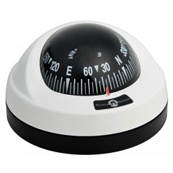 Riviera Aries Surface Mount Compass - White/Black Base, Black Card (62.00405.04)
