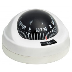 Riviera Aries Surface Mount Compass - White Base, Black Card (62.00405.08)