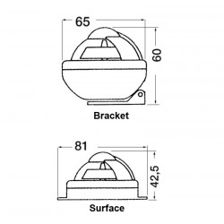 Riviera Comet BC2 Bracket Mount Compass - Black, Black Card (62.00203.01) Riviera Comet BC2 Bracket Mount Compass - Black, Black Card (62.00203.01)